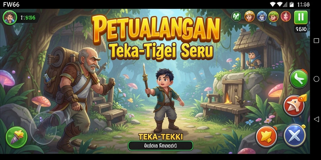 Tampilan antarmuka permainan Teka-Teki FW66 yang menarik.