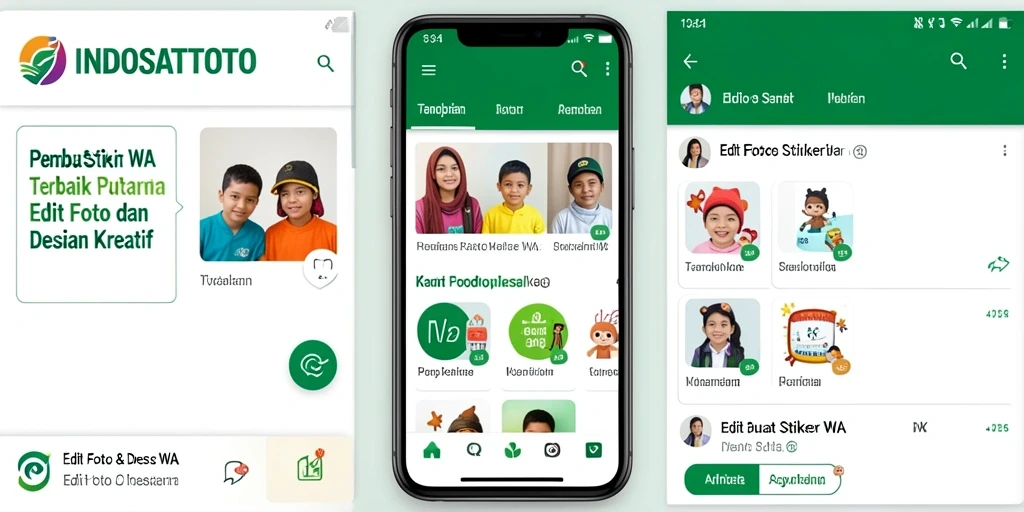 Antarmuka pengguna INDOSATTOTO untuk Pembuat Stiker WA yang intuitif.