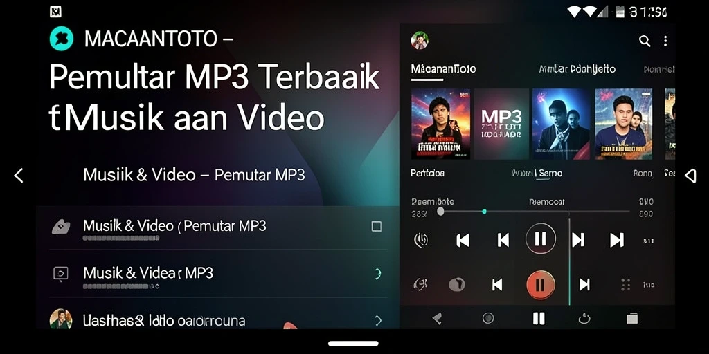Antarmuka bersih dan intuitif dari MACANTOTO, pemutar MP3 yang mengagumkan.