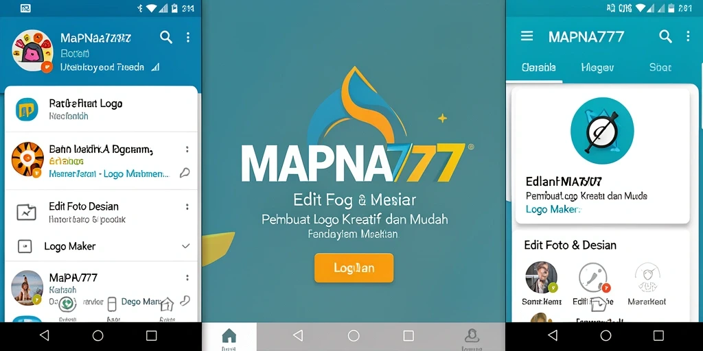 Antarmuka pengguna MAPNA777 yang intuitif dan modern untuk Logo Maker.