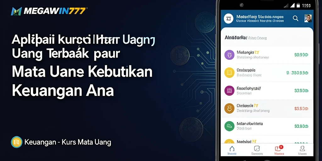 Antarmuka MEGAWIN777 menampilkan nilai tukar mata uang secara jelas dan informatif.